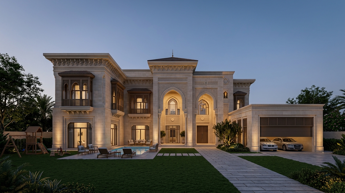 Arabian and Modern Fusion Style Bungalow