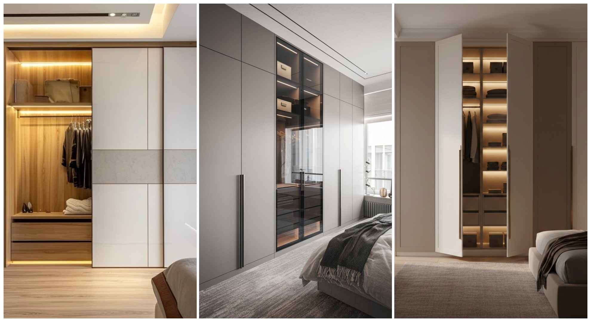 Loft storage modular wardrobe design