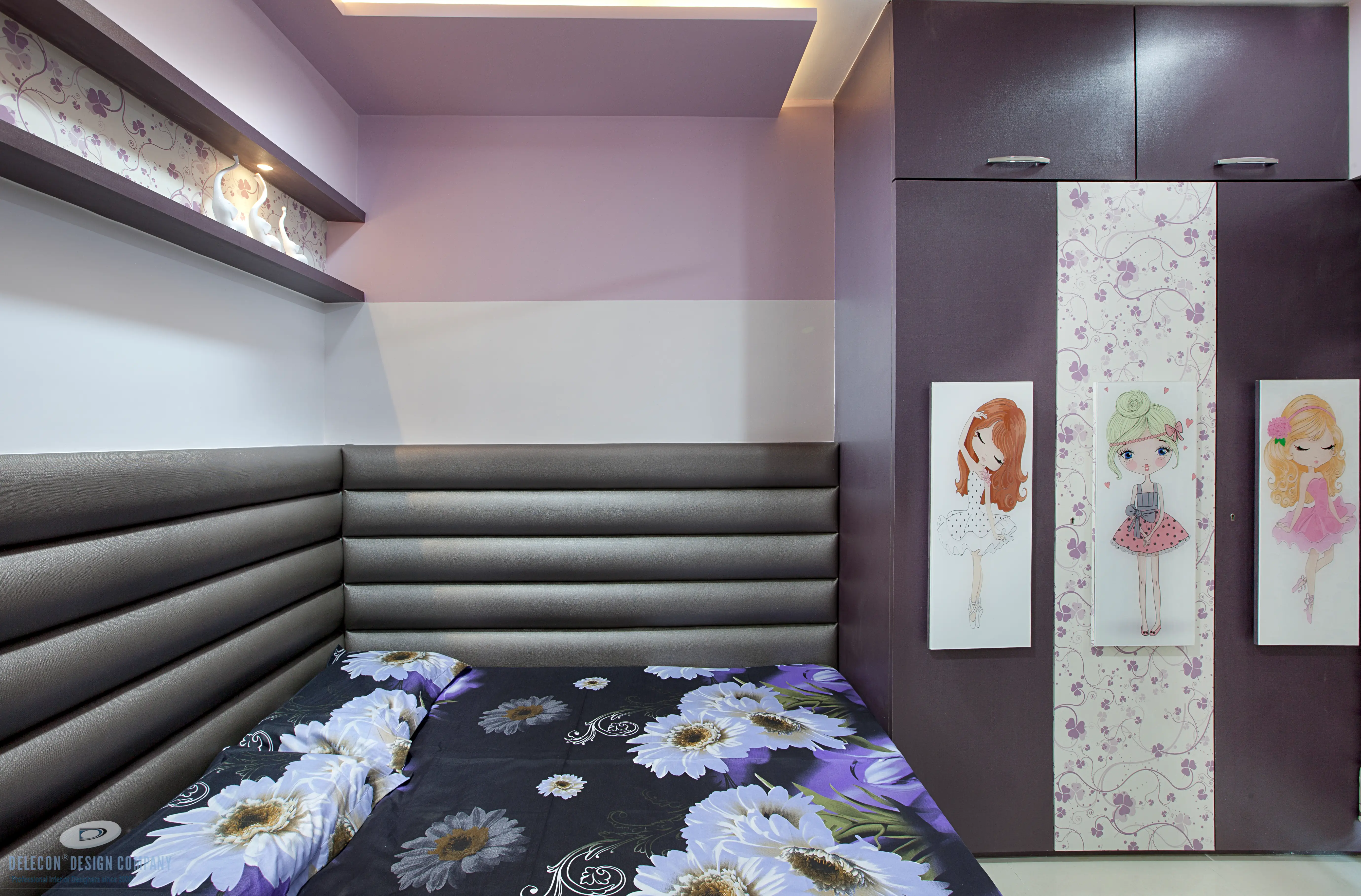 Daughter bedroom furniture design in Navi Mumbai apartment