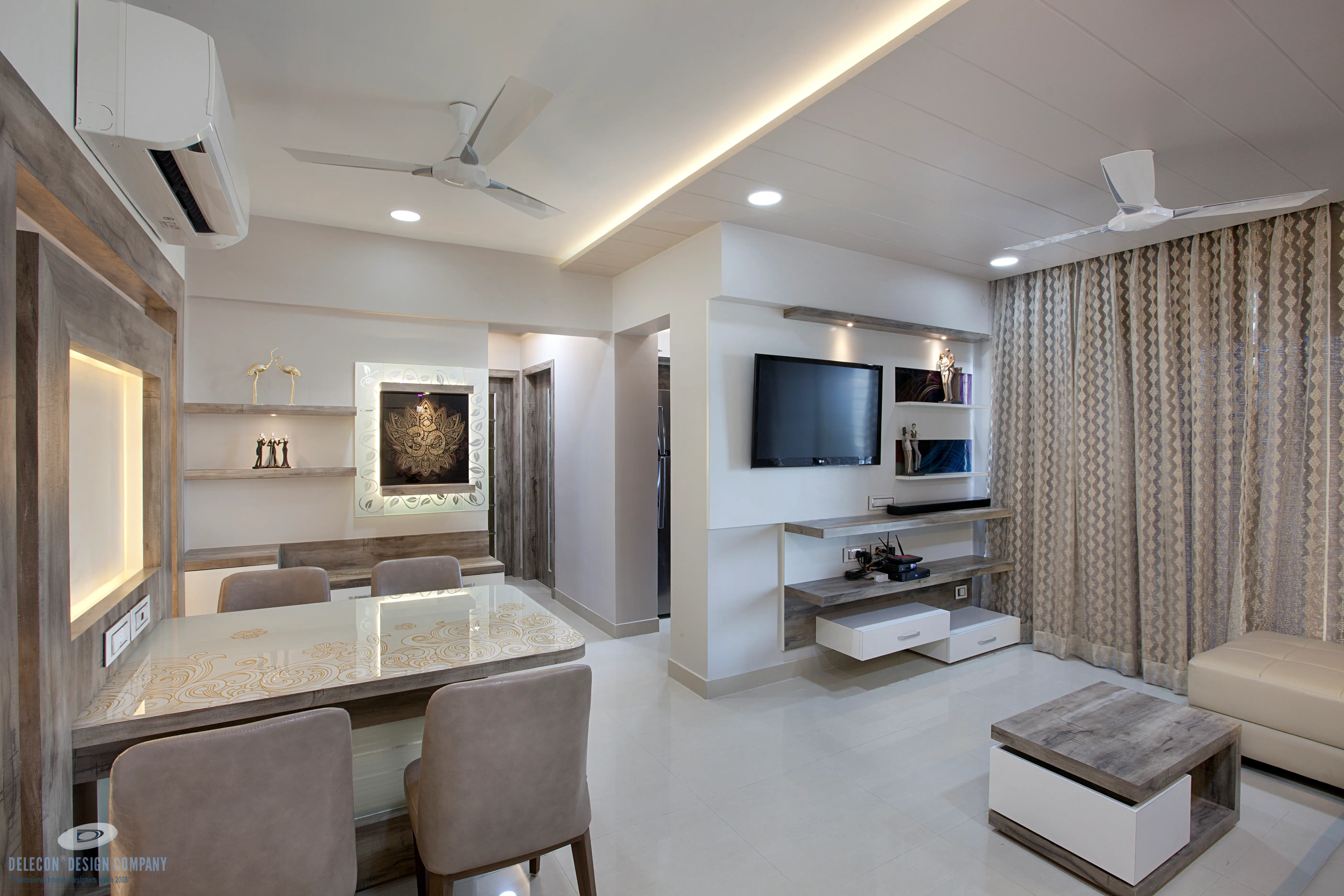 Modern dining area design in Navi Mumbai apartment