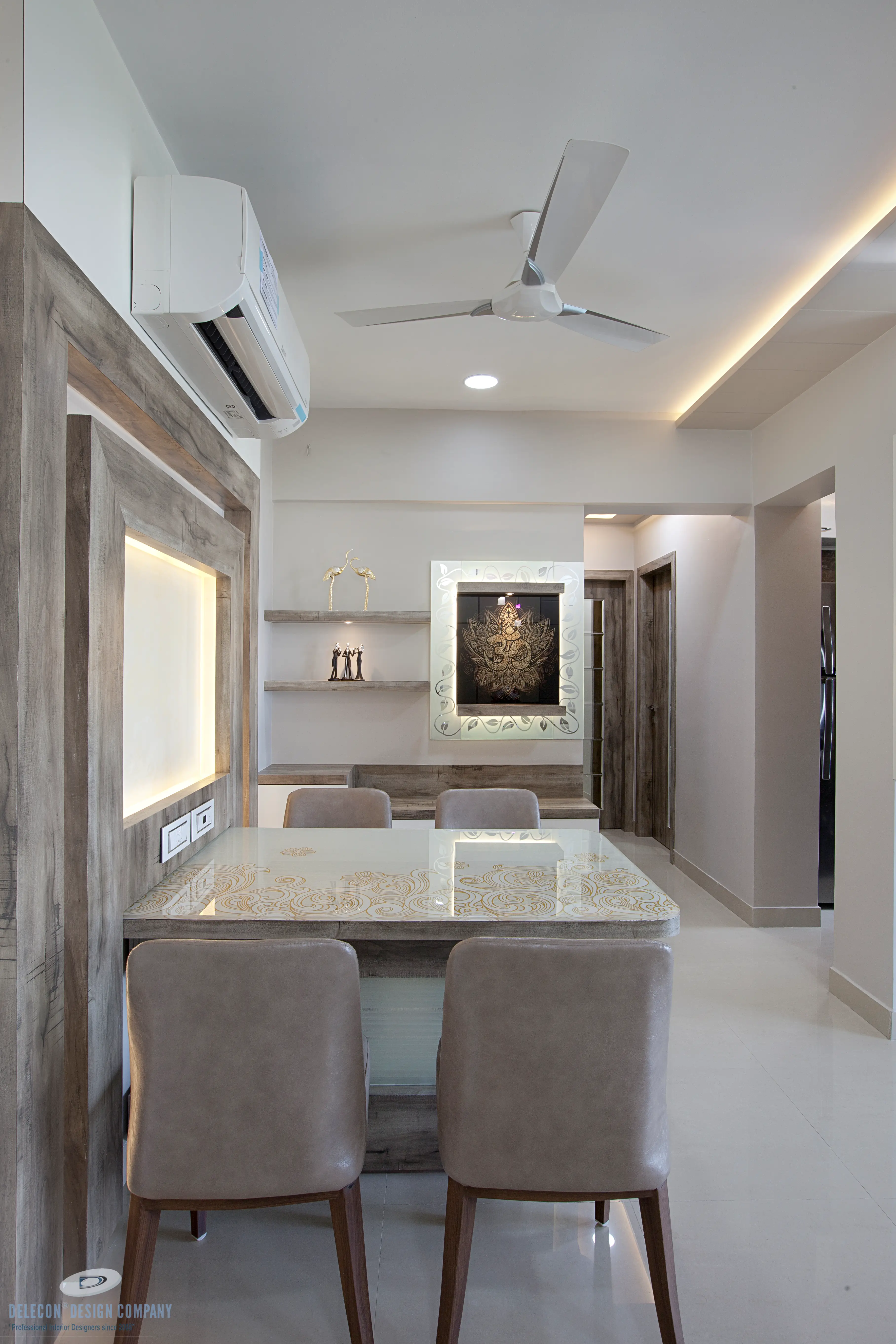 Contemporary dining space detailing for a Navi Mumbai residence