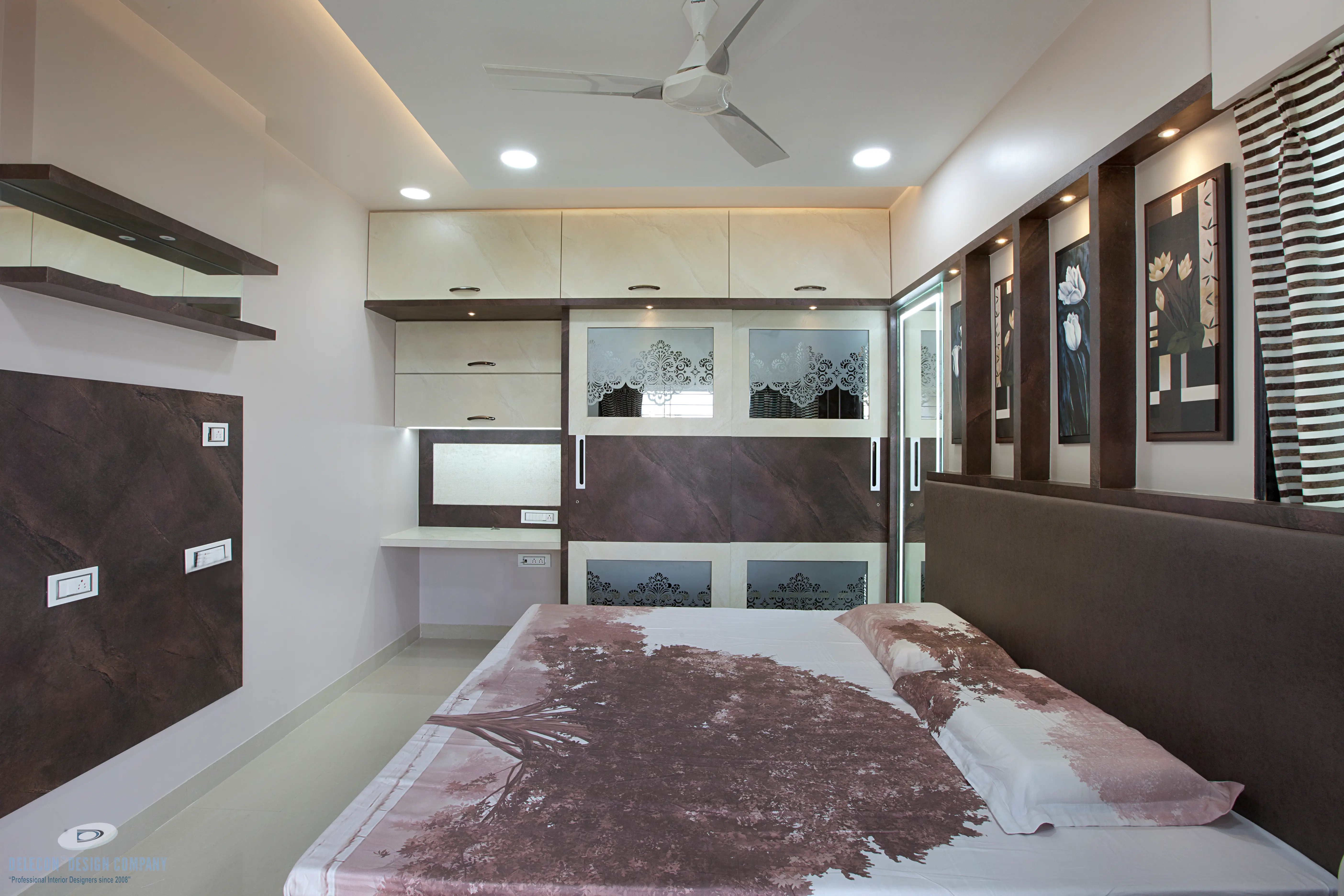 Master suite wall and furniture design in Navi Mumbai