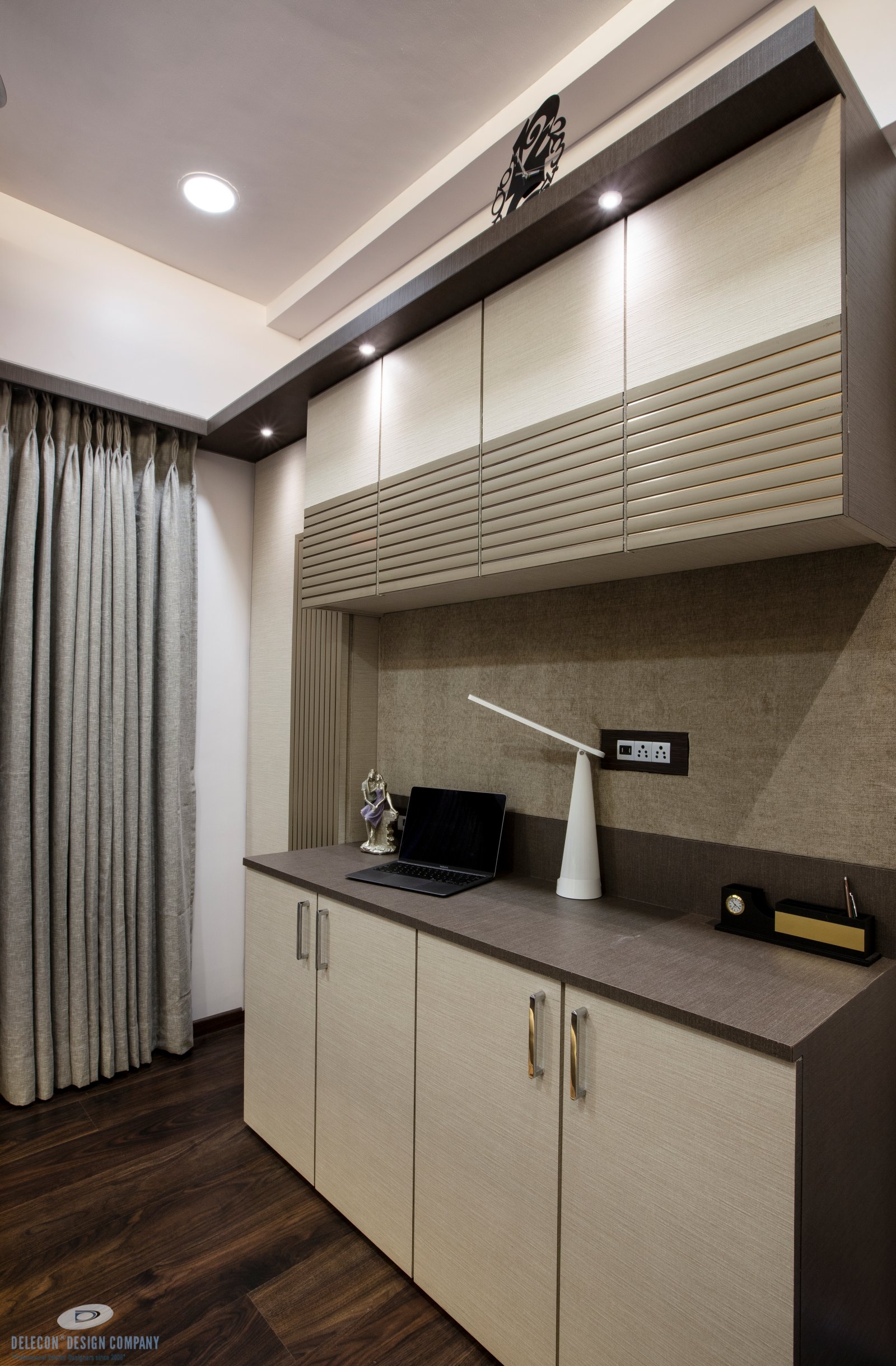 Master bedroom utility and storage design at Sai World City Panvel
