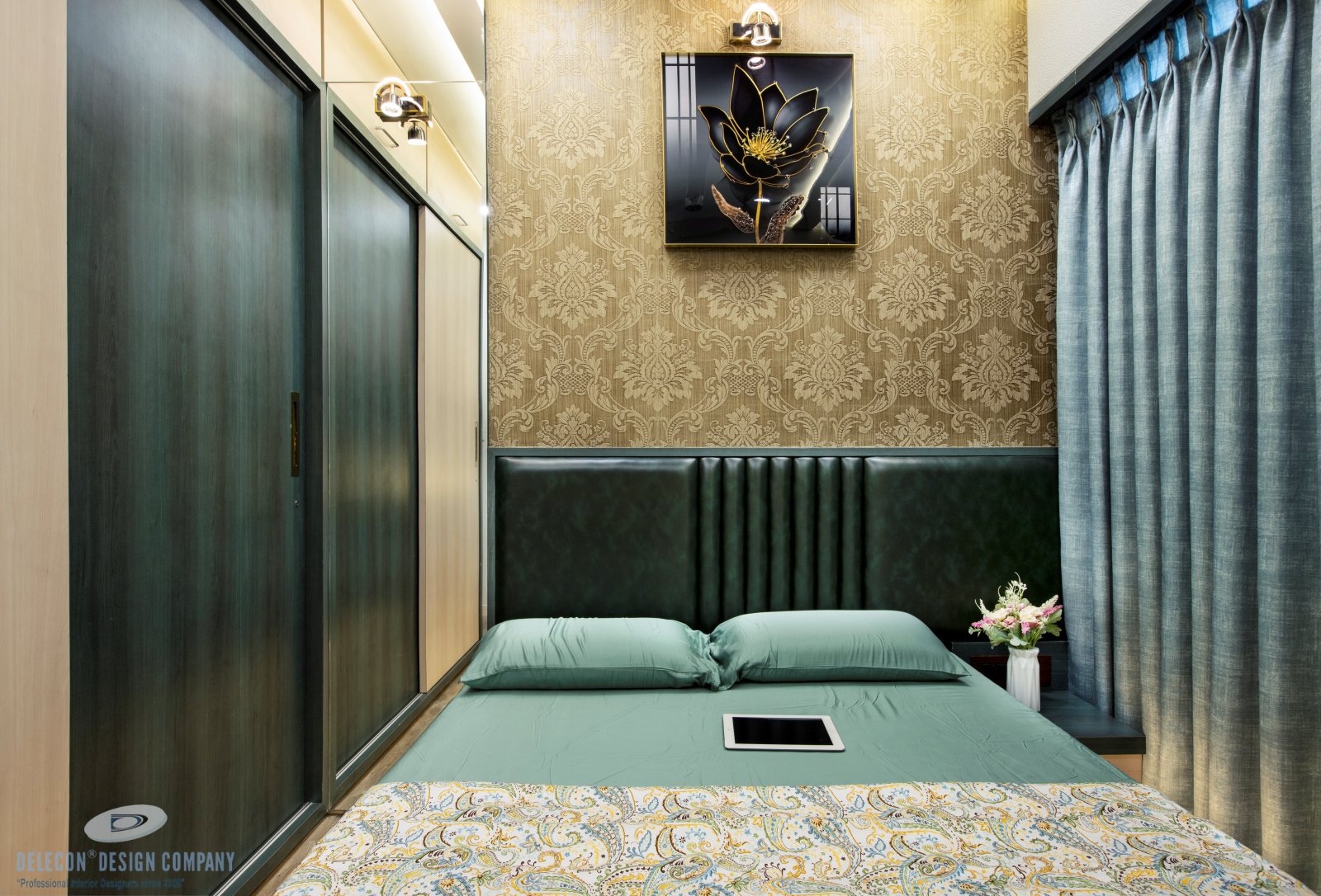 Guest bedroom furniture layout in Kharghar flat