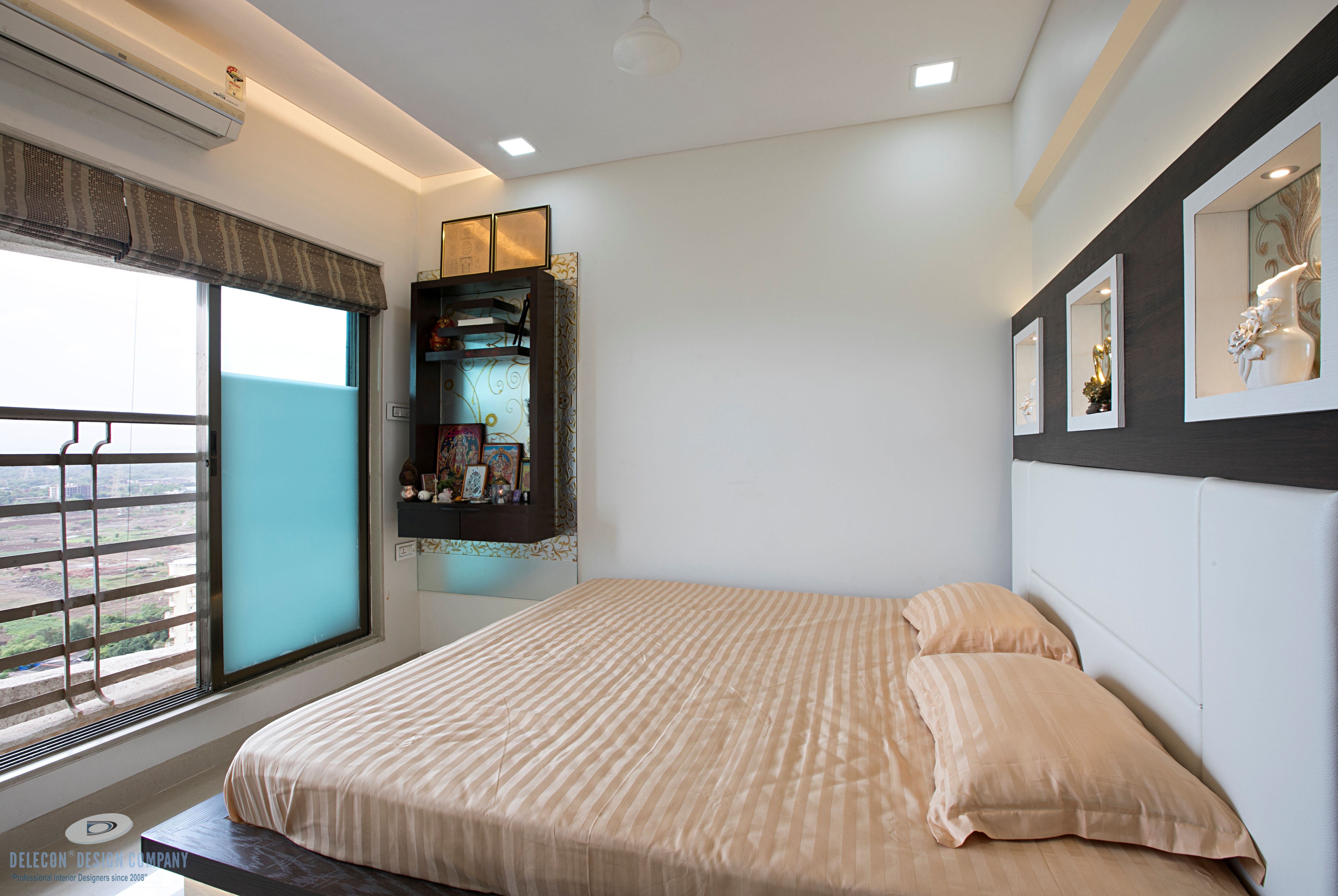 Guest bedroom wardrobe design at Sai Paradise, Kharghar