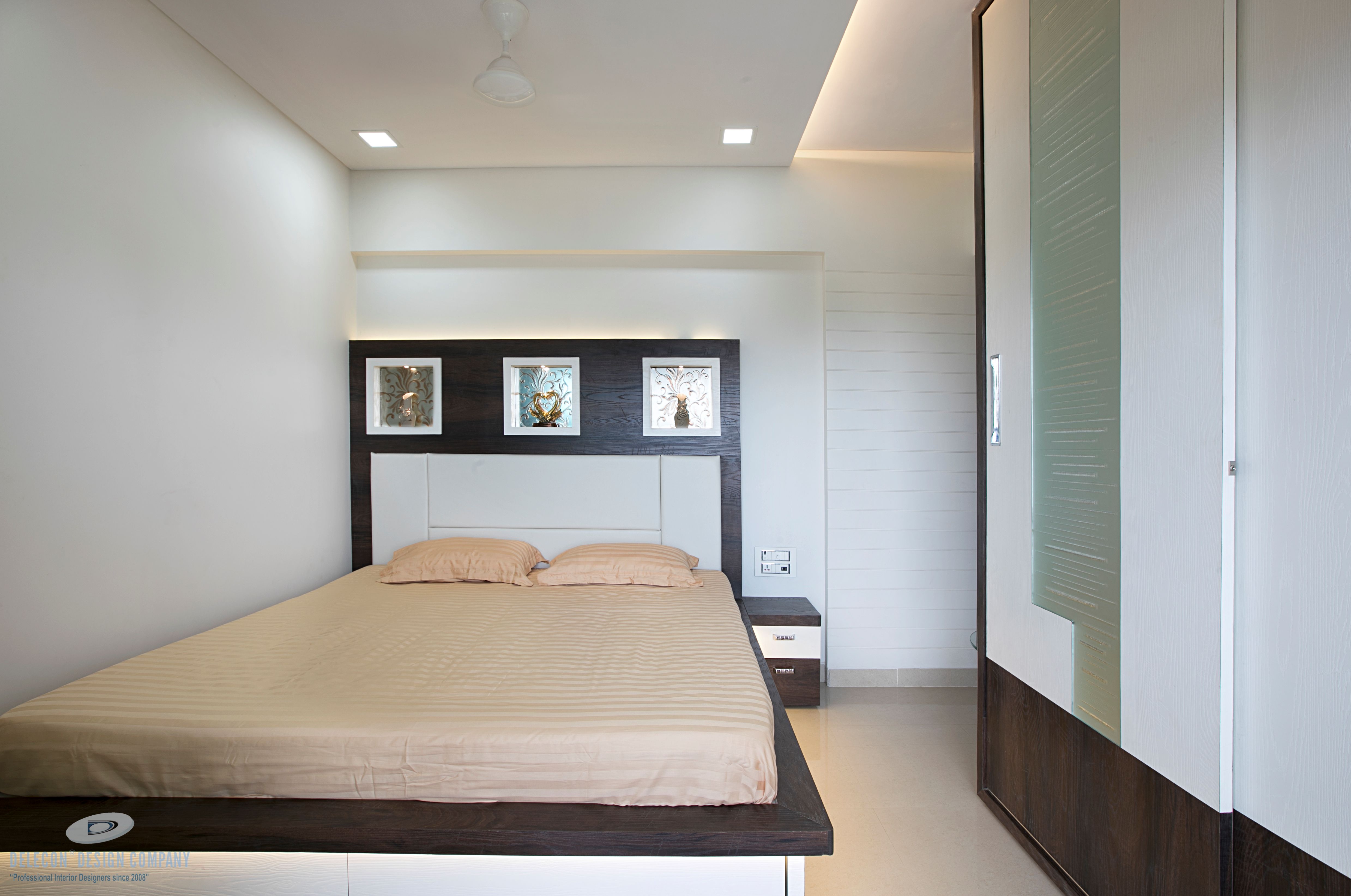 Guest bedroom interior detailing in Kharghar home