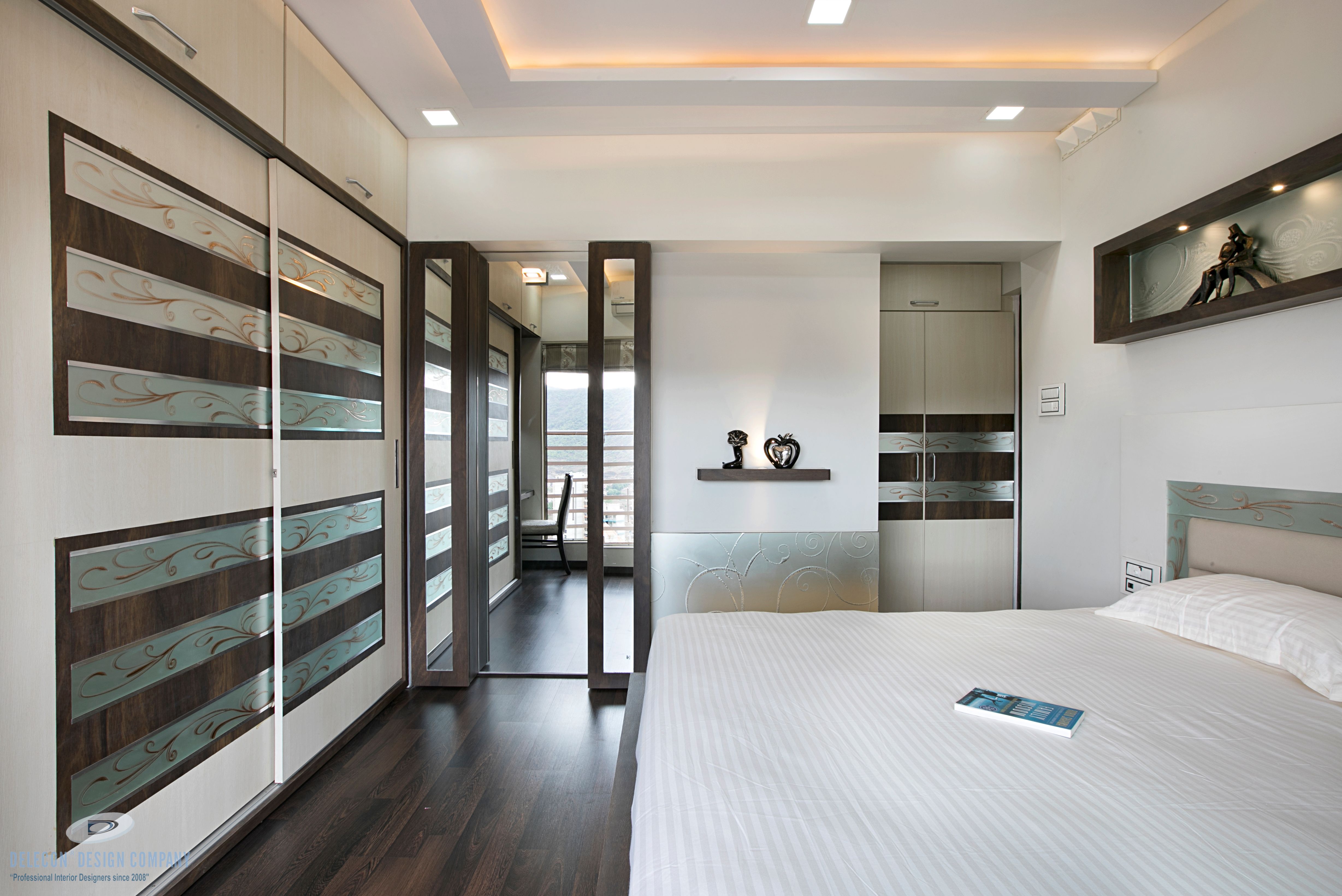 Master bedroom space planning in Sai Paradise Kharghar 3BHK