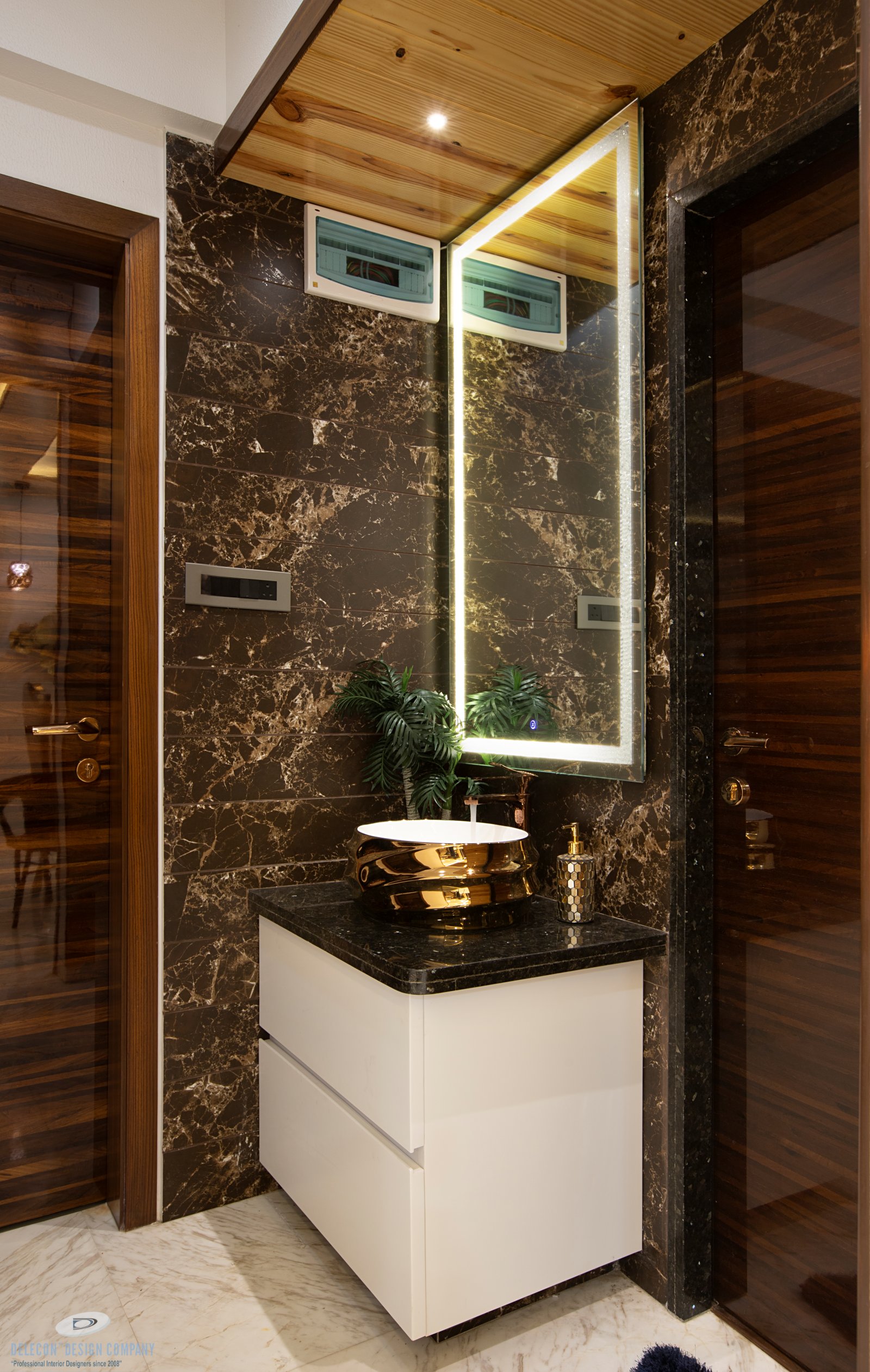 Common hand wash counter design for premium residence