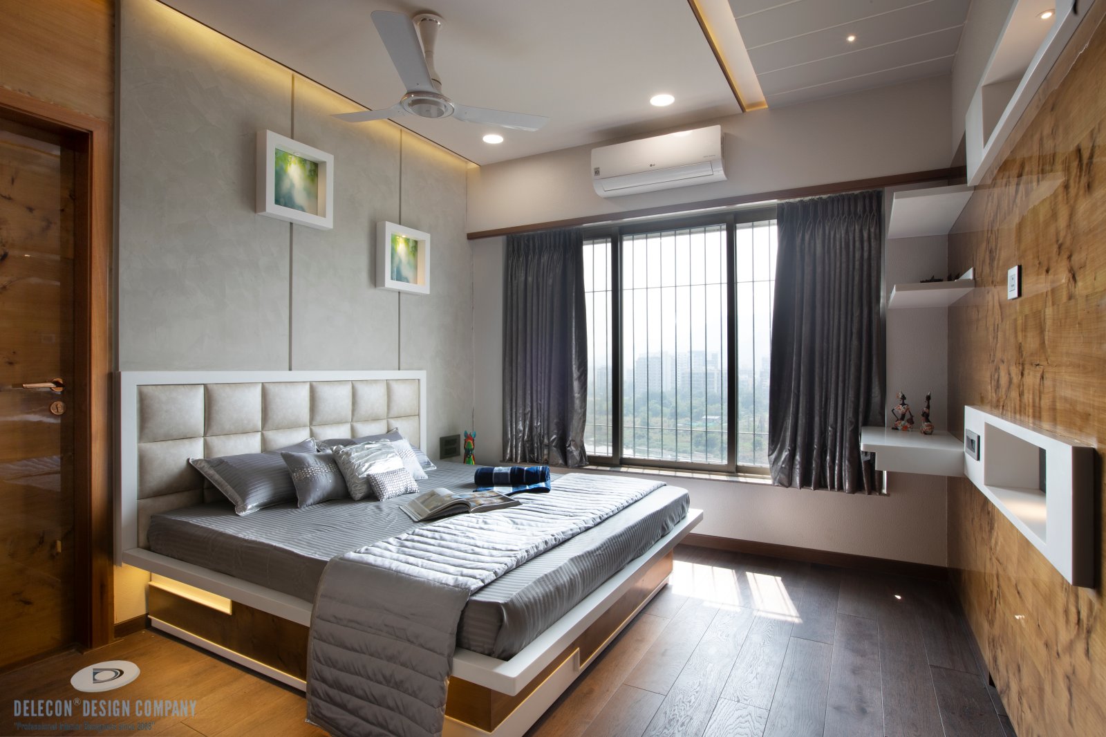 Guest bedroom interior design for premium 3 BHK residence