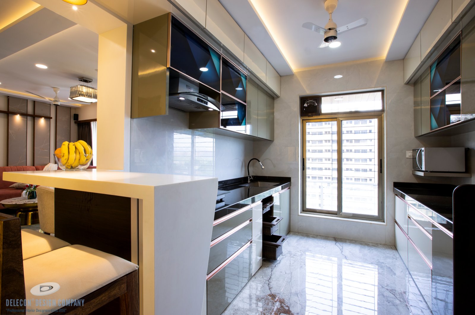 Modular kitchen design in Balji Symphony 3.5BHK home
