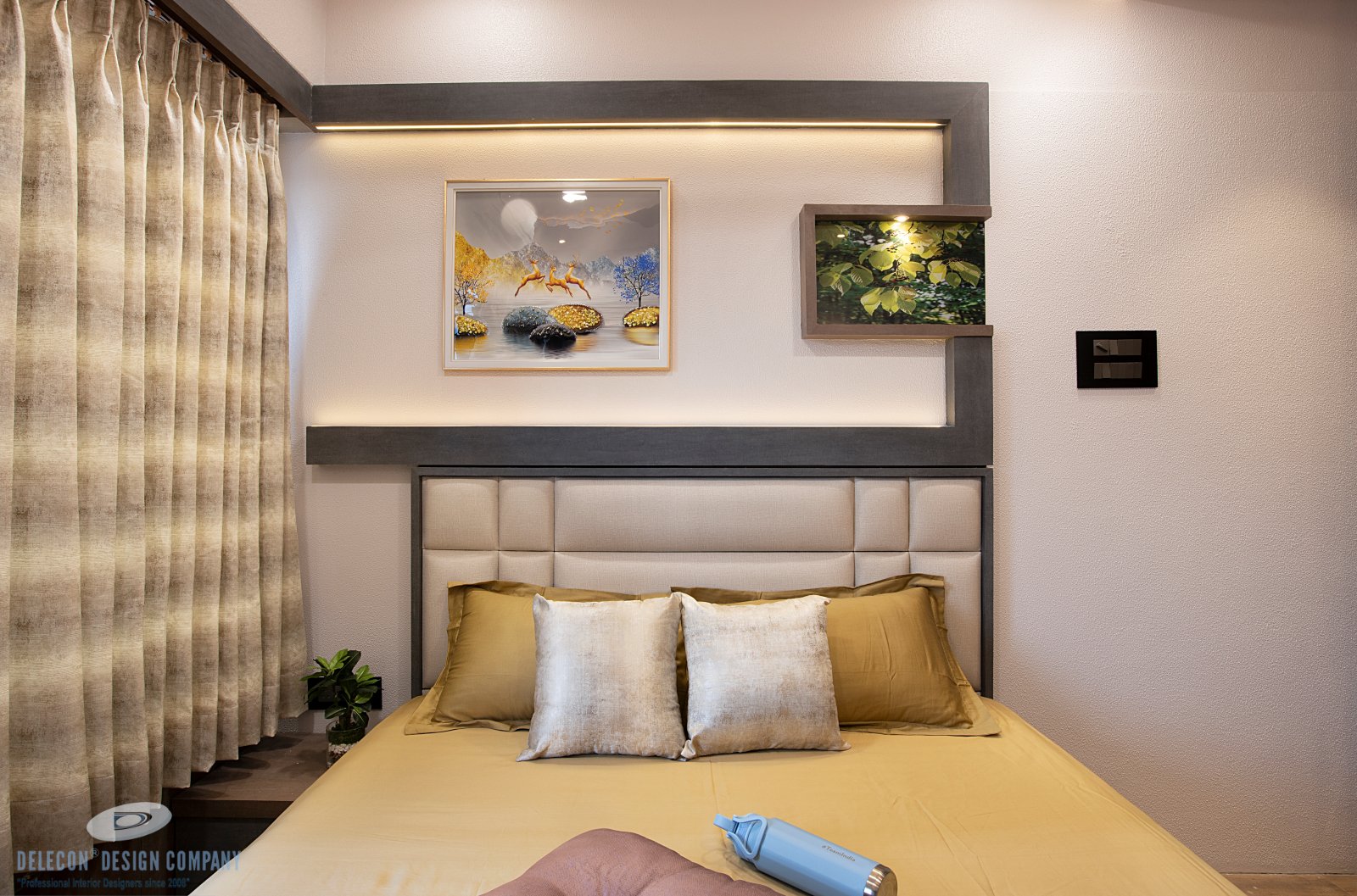 Elegant guest bedroom design for luxury 4 BHK residence