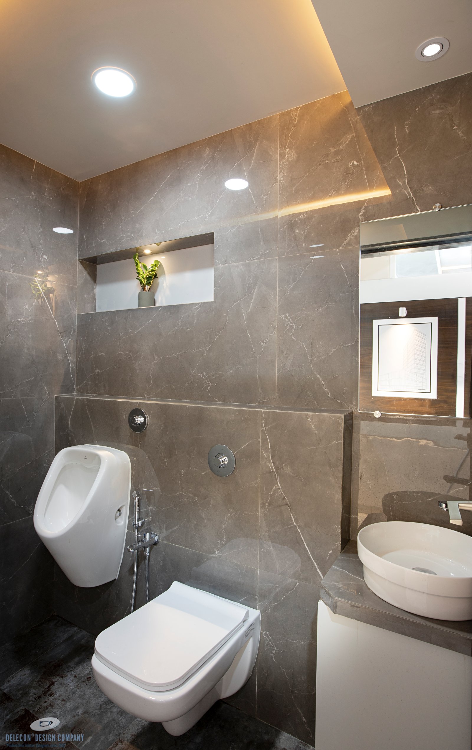 Common washroom design for Millennium Group office in Navi Mumbai