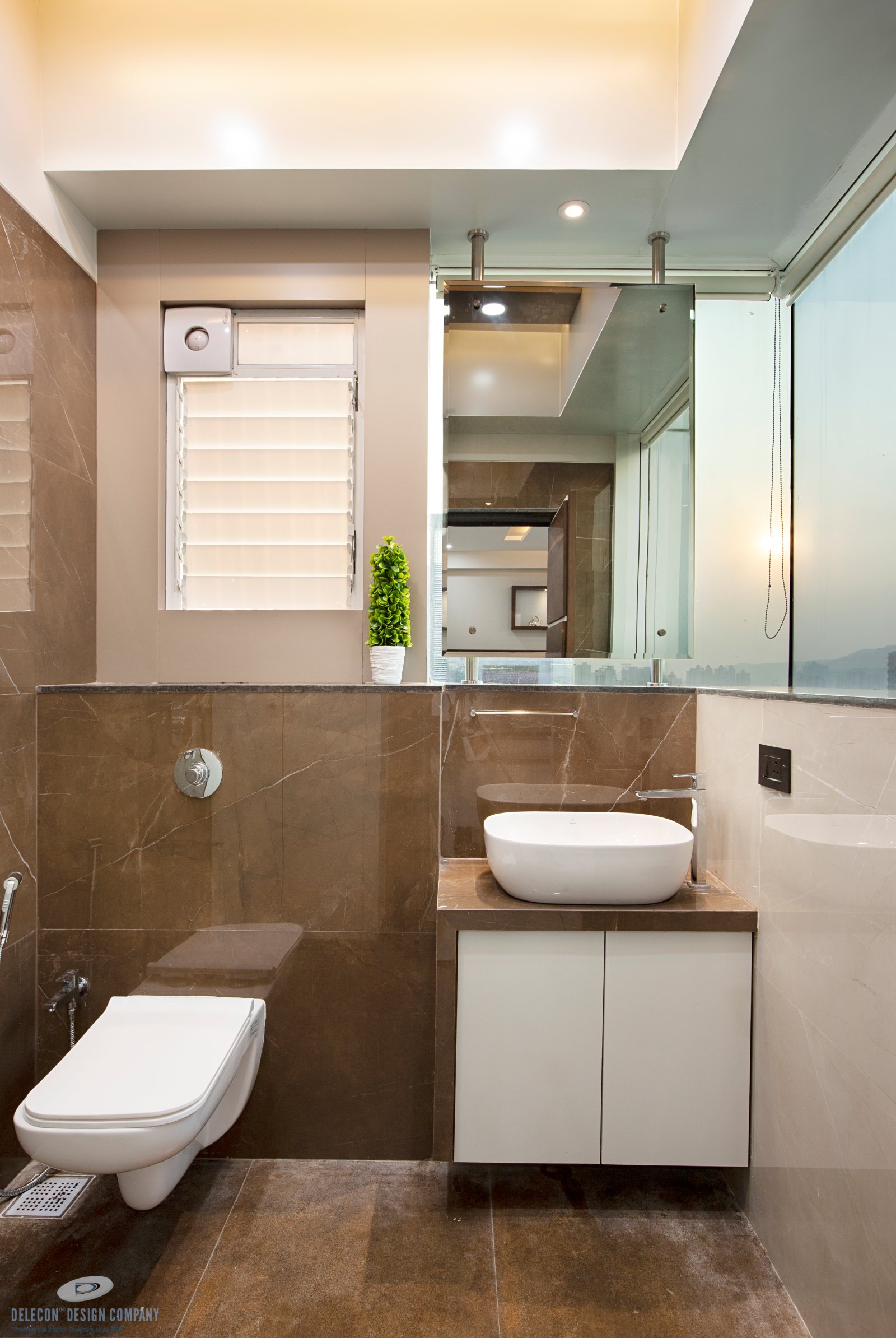 Director cabin washroom design view 1 in Millennium Group office