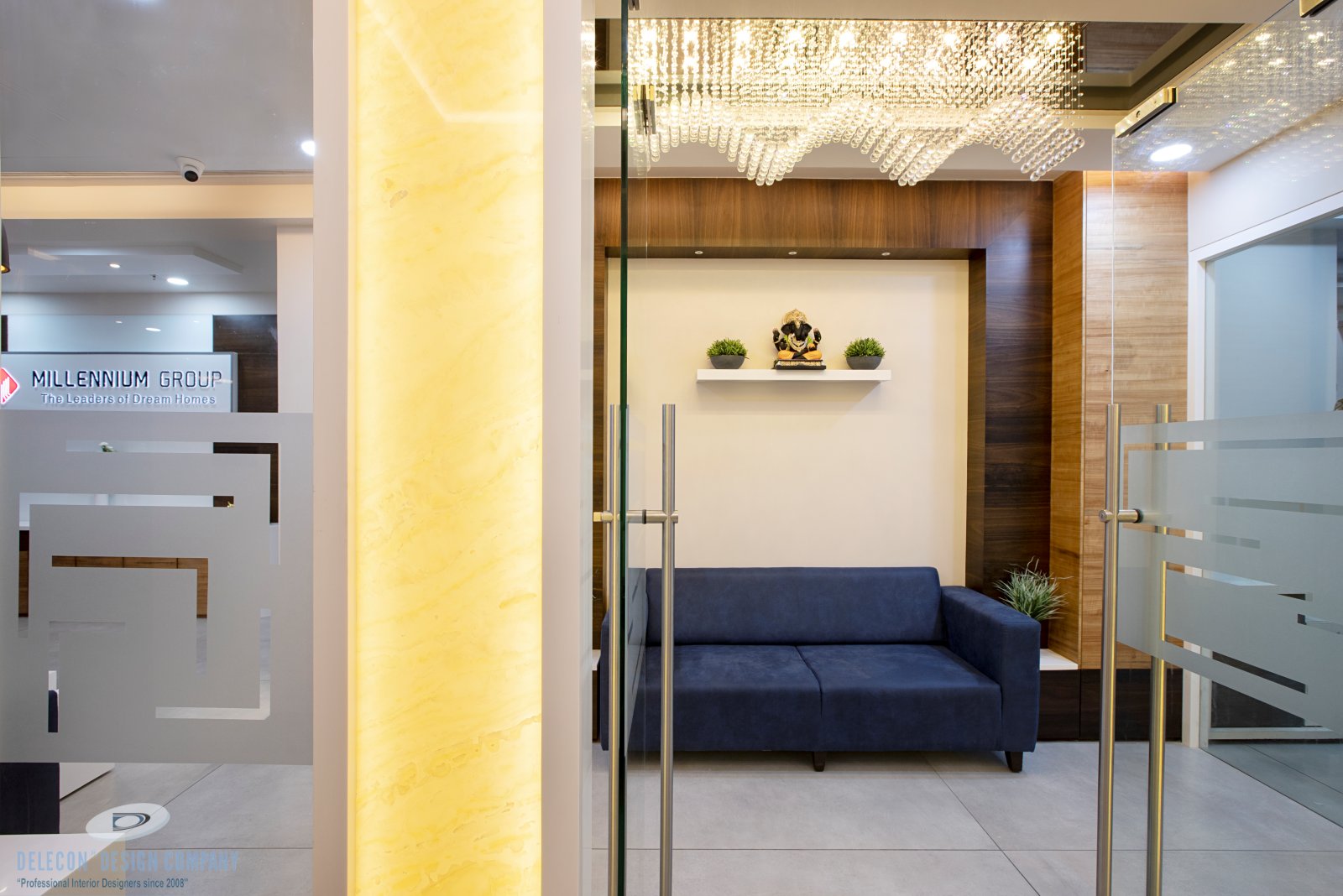 Waiting lounge view 4 with ceiling detail and lighting