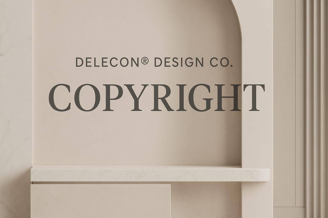 Interior design copyrights and creative work protection by DELECON Design Co.