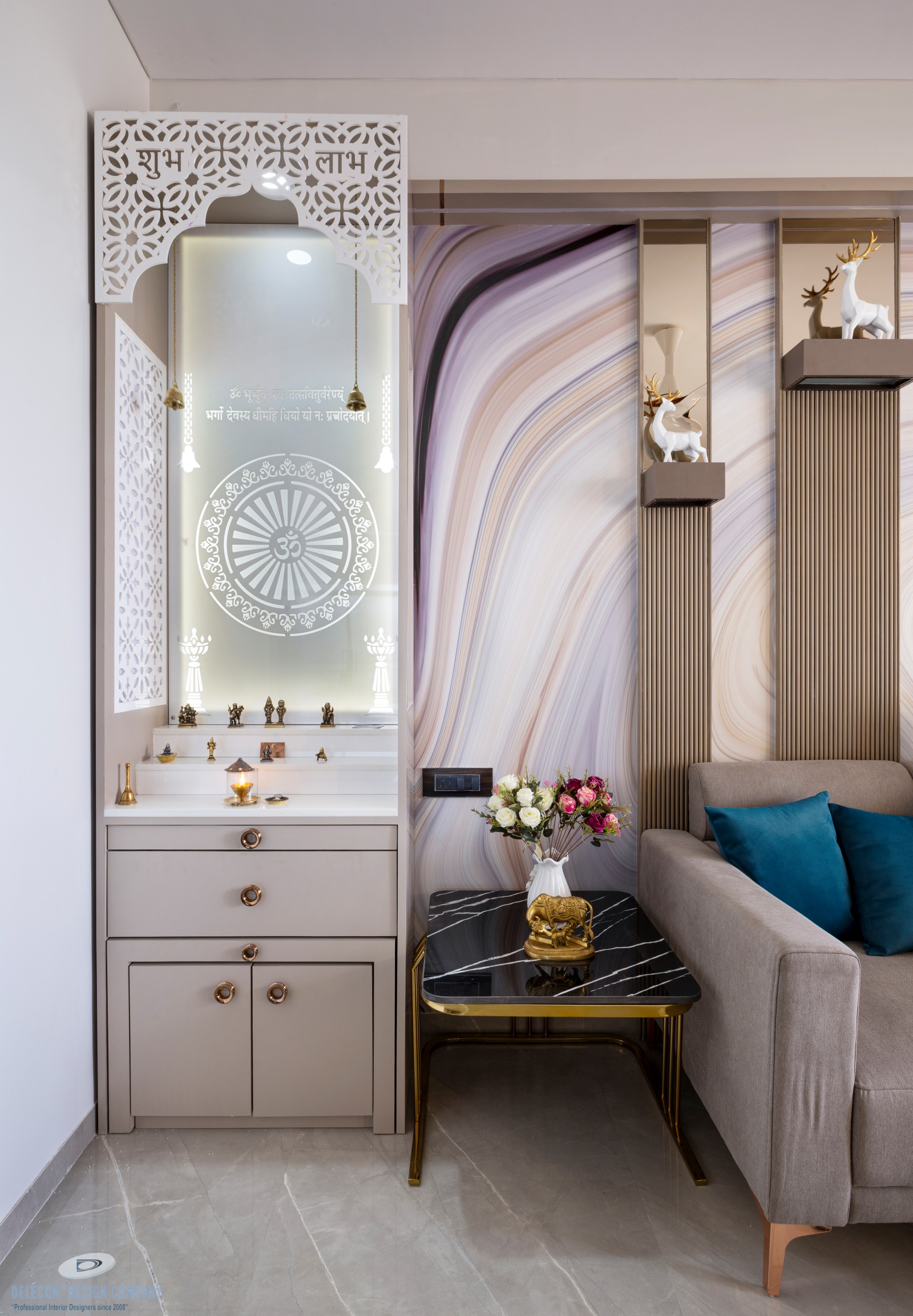 Traditional Foyer Mandir