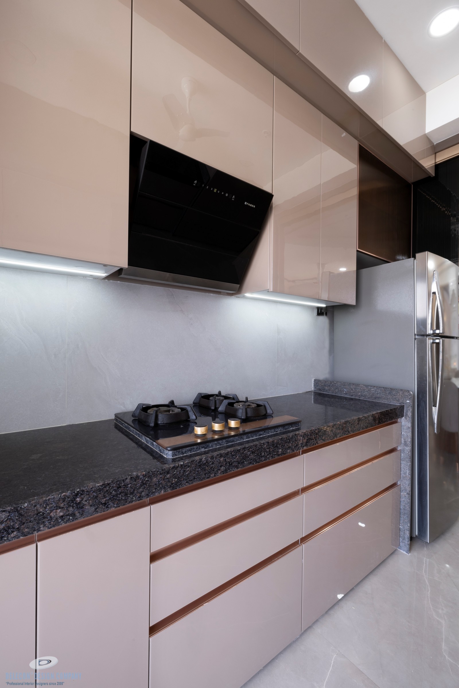 High-Gloss Kitchen Cabinets
